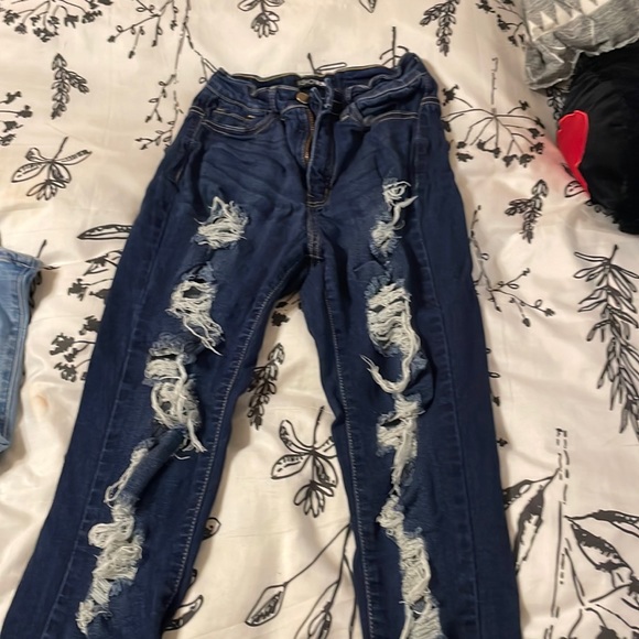 Fashion Nova Denim - Fashion Nova Skinny Ripped Jeans